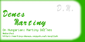 denes martiny business card